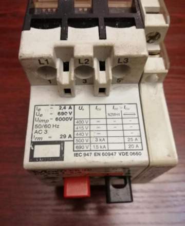 Автомат защиты двигателя moeller pkzm 1-2.4