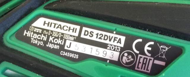 Аккумуляторный шуруповёрт дрель Hitachi DS12dvfa