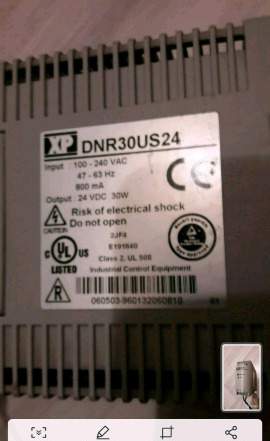 Блок питания DNR30US24 220vас на 24vdc