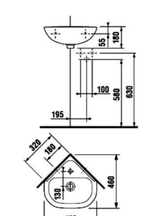 Раковина угловая Jika Olymp Нью-45 новая