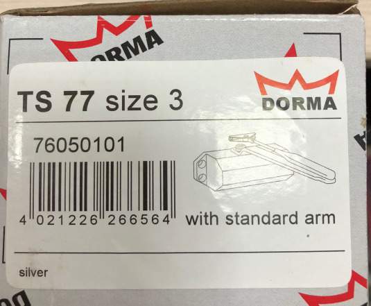 Доводчик Dorma TS 77 size 3 новый