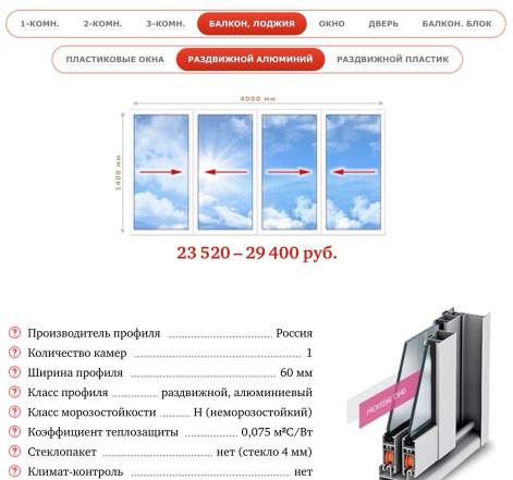 Оконные рамы алюминиевые Krauss б/у