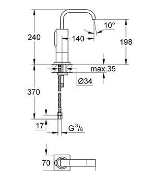 Смеситель для раковины Grohe Аллюре E 36095000