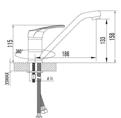 Смеситель Lemark Омега LM3104C. Новый