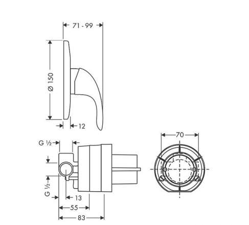 Однорычажный смеситель Hansgrohe Axor