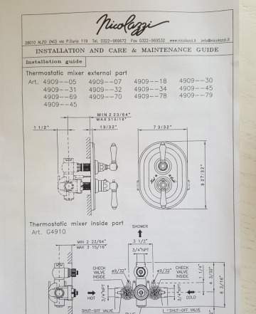 Новый термостат Nicolazzi 4910 - встроенная часть