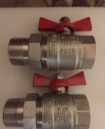 Краны шаровые valtec 2. 1 и 11/4 с американкой