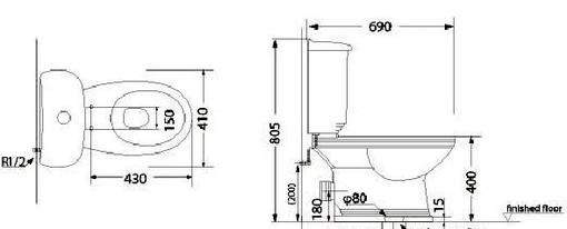 Унитаз Porta Antique C236P