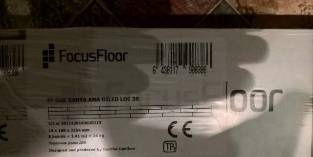 Паркетная доска FocusFLoor Дуб Santa Ana 3,41м2