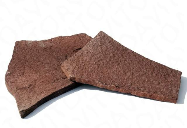 Природный камень плитняк лемезит бордо