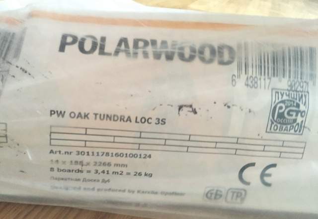 Паркетная доска Polarwood дуб тундра поштучно