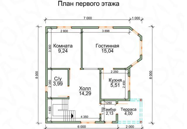 Дом 104 м² на участке 1 сот