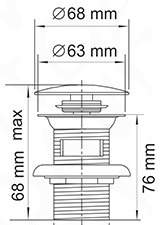 Донный клапан Push-Ап Wasser Kraft A024