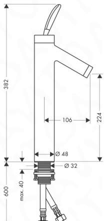 Смеситель axor Starck Classic 10028810