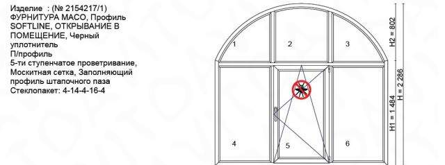 Оконная Арка, пластиковое окно, Veka Softline