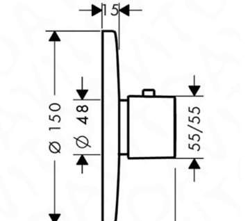 Термостат Hansgrohe Metris Ecostat E31570000