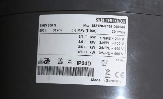 Водонагреватель Stiebel Eltron SHW 200 S