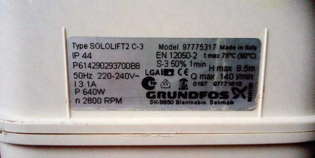 Насос канализационный Grundfos Sololift 2 C-3