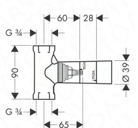 Hansgrohe 15970180 скрытая часть запорного вентиля