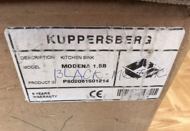 Кухонная мойка Модена 1,5b kuppersberg black