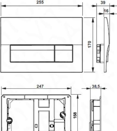 Инсталляция с унитазом Roca Gap Clean Rim 34647L0