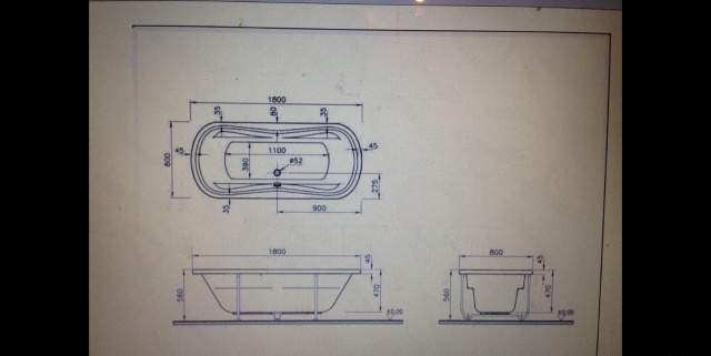 Ванна Vitra Comfort Oval 180x80 Турция