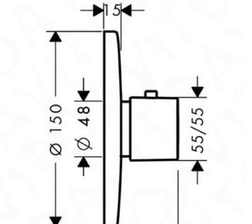 Термостат hansgrohe Metris Ecostat E 31570000