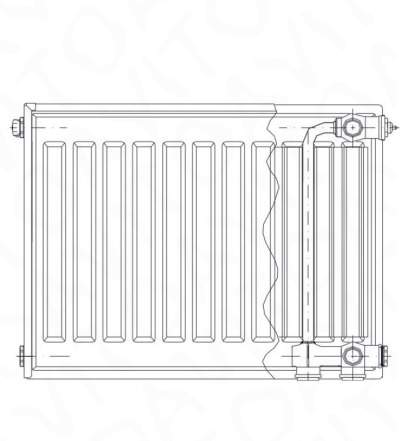 Стальные радиаторы 3 шт. 22 300 600, нижнее подкл