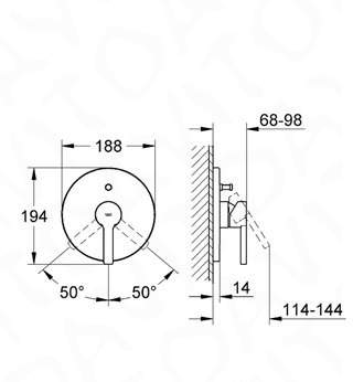 Смеситель для ванны grohe Lineare 19297000