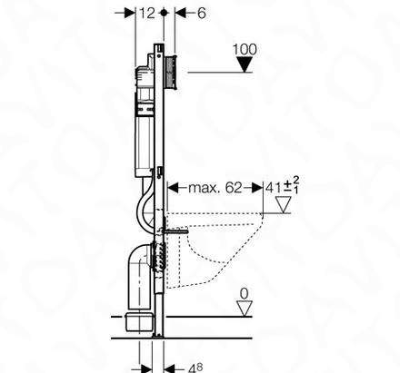 Инсталляция Geberit Duofix UP320 H112 111.362.00.5