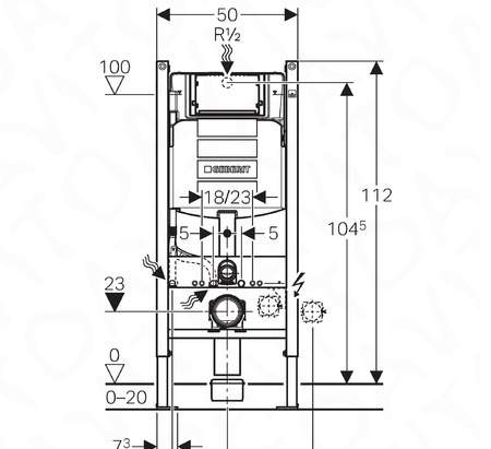 Инсталляция Geberit Duofix UP320 H112 111.362.00.5