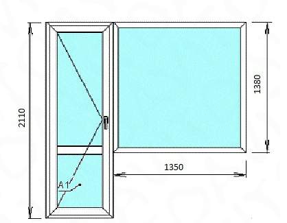 Пластиковое окно с балконным блоком