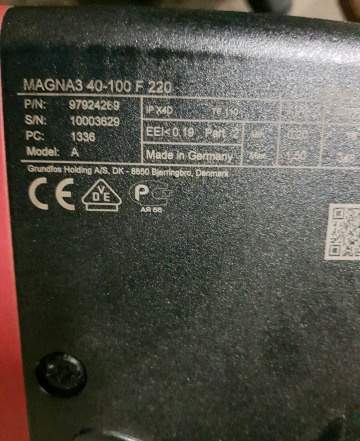 Grundfos magna3 40-100f