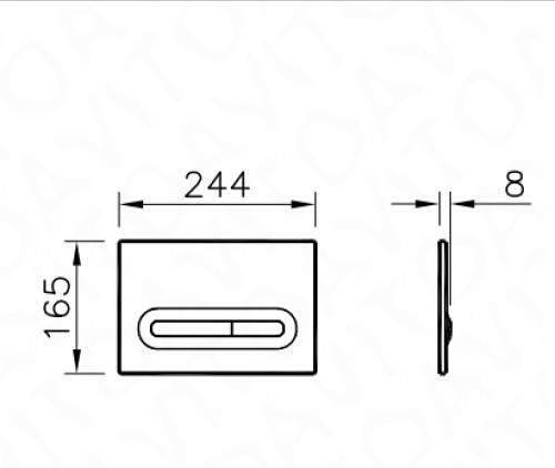 Панель смыва Vitra (Витра) Loop T 742-0885 для инс