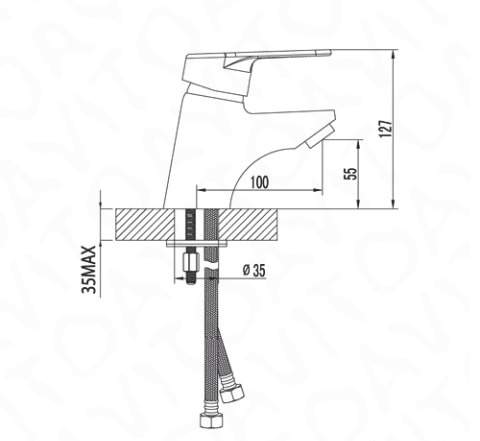 Смеситель для раковины Lemark Luna LM4106C. Новый