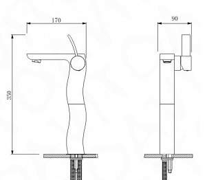 Смеситель Schein Swing 43221/8007002 для раковины