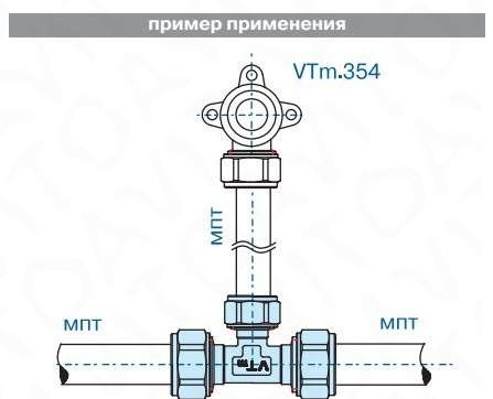 Фитинг обжимной - тройник