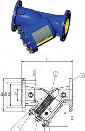 Фильтр сетчатый фланцевый DN 80 и 50 Tecofi