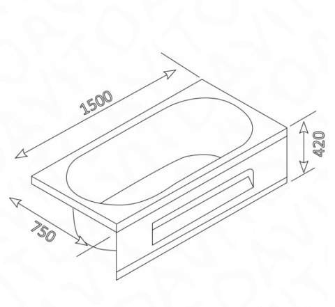 Акриловая ванна Appollo TS-1501Q