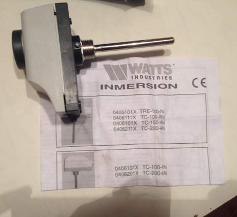 Термостат бойлера Watts TC-100-AN №0406111X. Новый