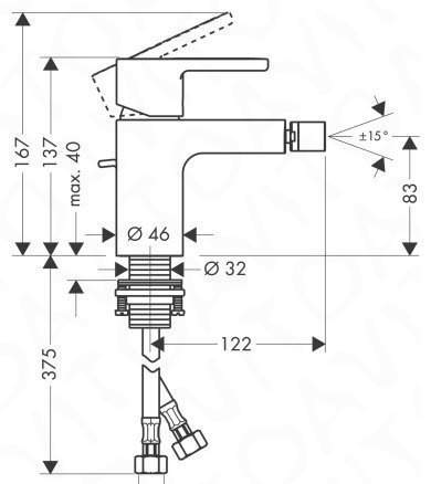 Hansgrohe Metropol С 14262000 Смеситель для биде