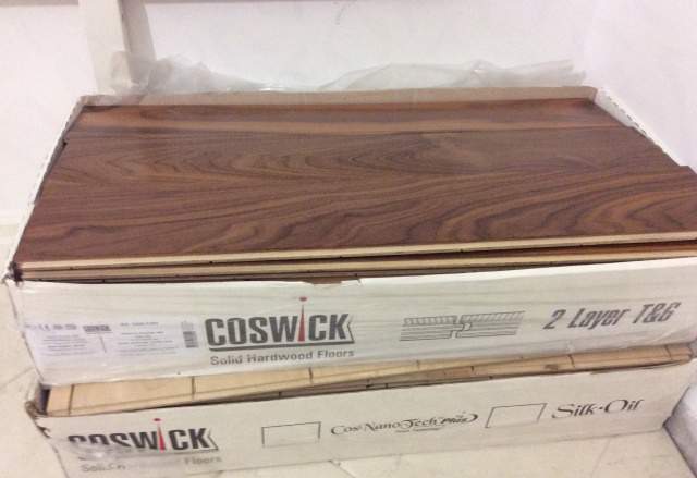 Паркетная доска, Орех 12,7*107.95*647.7мм Coswick