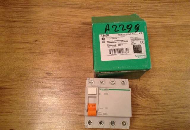 Узо Schneider Electric 4П-63А-300мА-ас Домовой