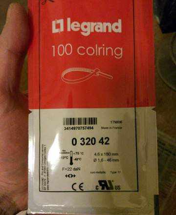 Legrand Colson Хомут 4,6х180 бесцветный