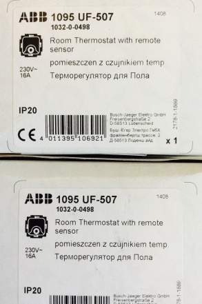 Терморегулятор дл пола ABB 1095 UF-507 1032-0-0498