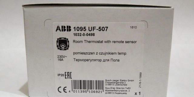 Терморегулятор дл пола ABB 1095 UF-507 1032-0-0498