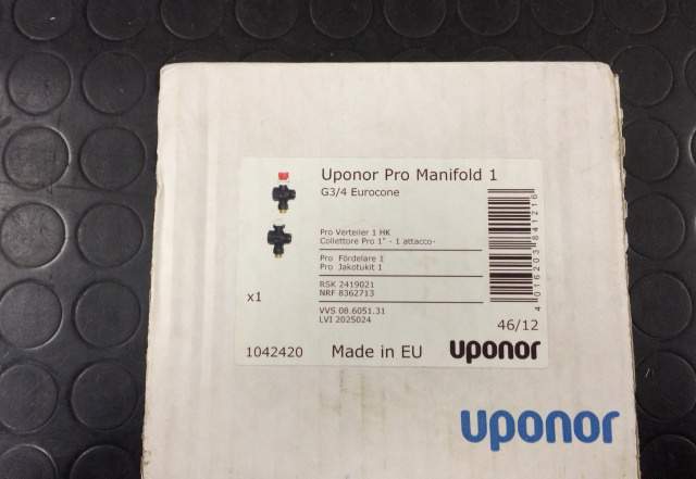 Коллектора и фитинги Uponor