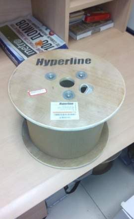 кабель hyperline utp1-c5e-solid-GY-500