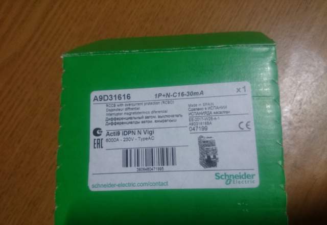 Дифавтомат Schneider Electric Acti 9 A9D31616
