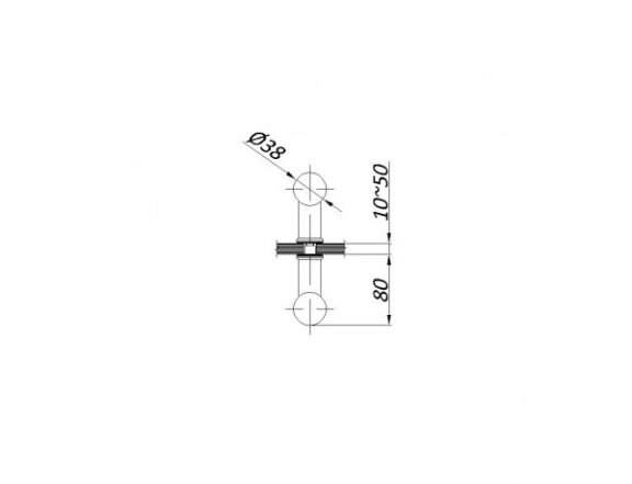 Ручка дверная LS10220 L2000 мм., SSS, aisi 304